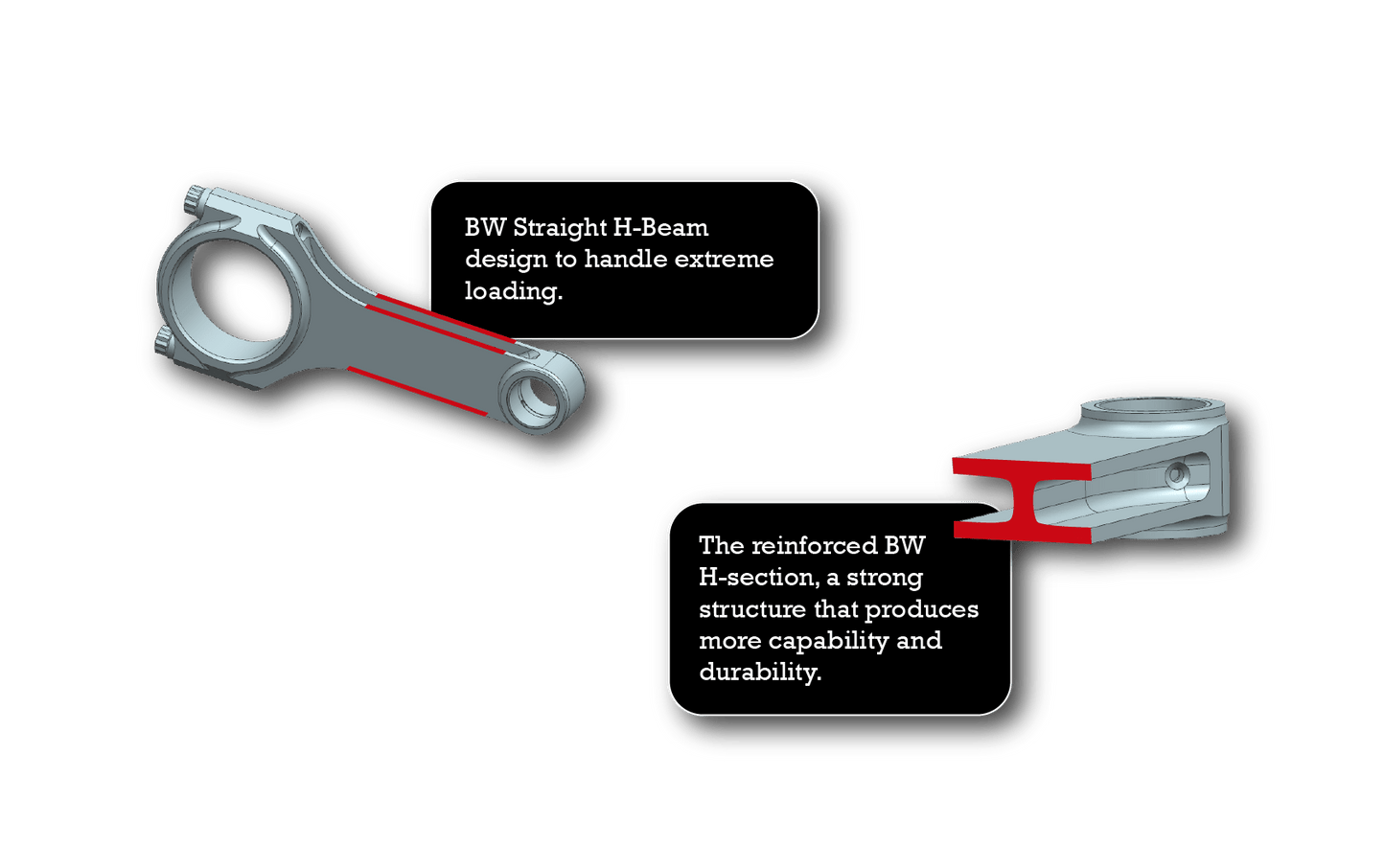 BW H-Beam Connecting Rods - Audi S3 8V and TTS 8S EA888