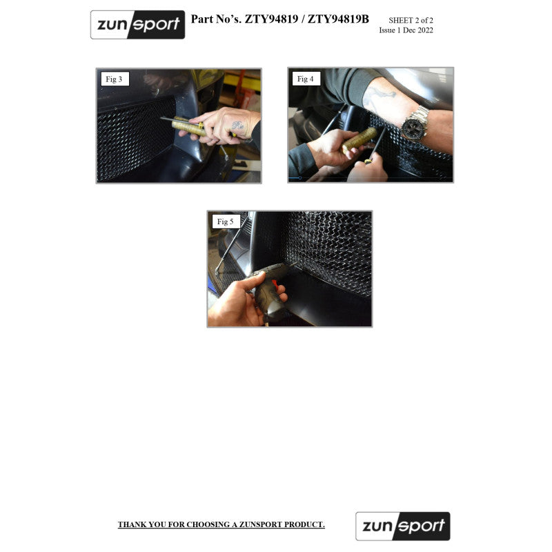 Parrilla central Zunsport Toyota GR Supra MK5