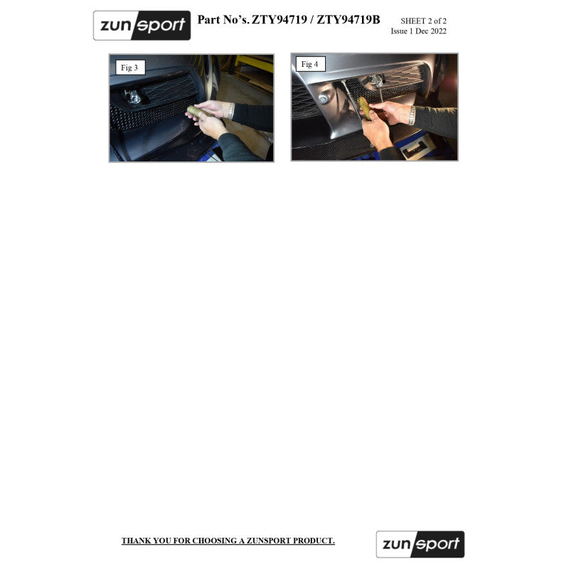 Zunsport Toyota GR Supra MK5 - Outer Grille Set