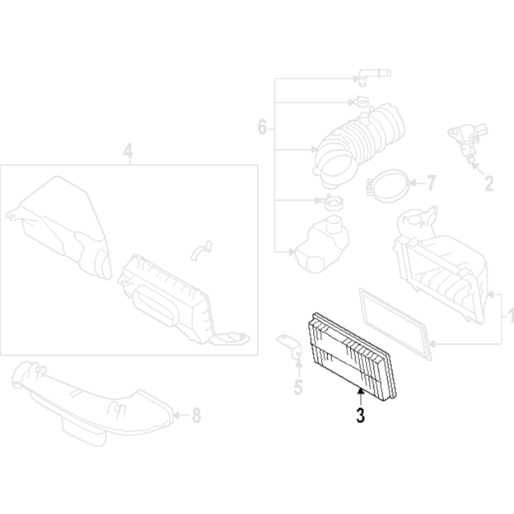 Genuine Toyota Air Filter - Toyota GR86 ZN8 FA24