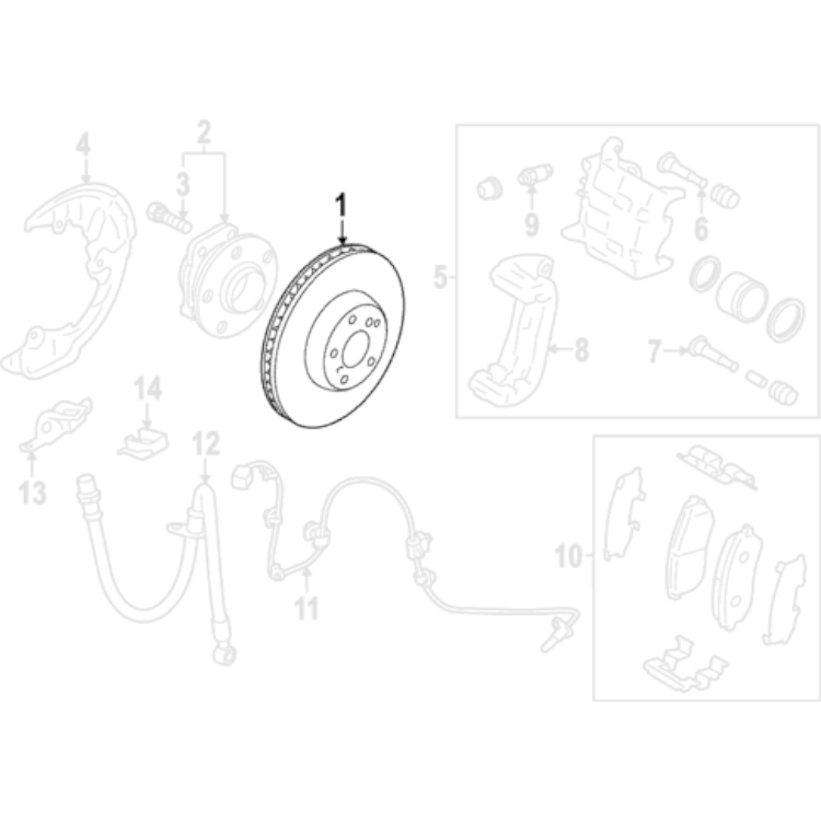 Genuine Toyota Front Brake Discs - Toyota GT86 ZN6 FA20