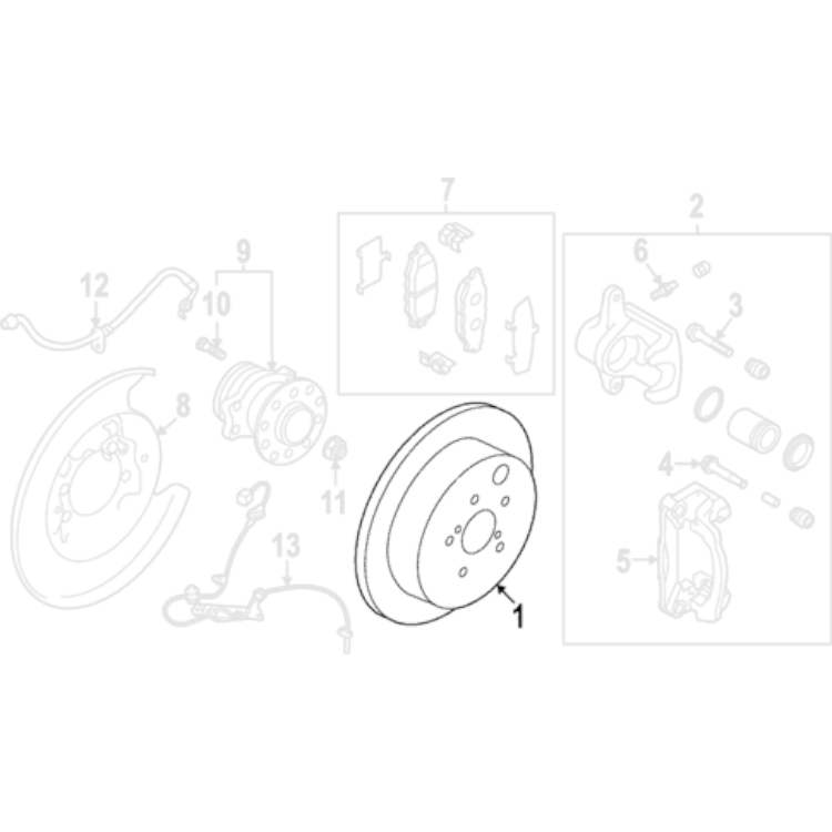 Genuine Toyota Rear Brake Discs - Toyota GT86 ZN6 FA20