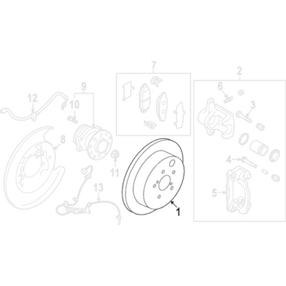 Genuine Toyota Rear Brake Discs - Toyota GT86 ZN6 FA20