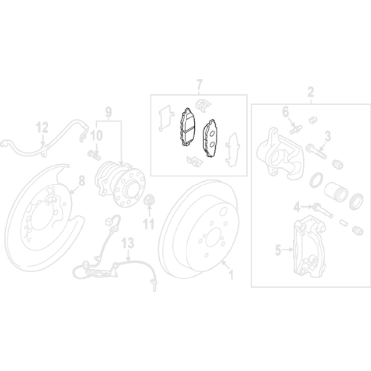 Genuine Toyota Rear Brake Pads - Toyota GR86 ZN8 FA24