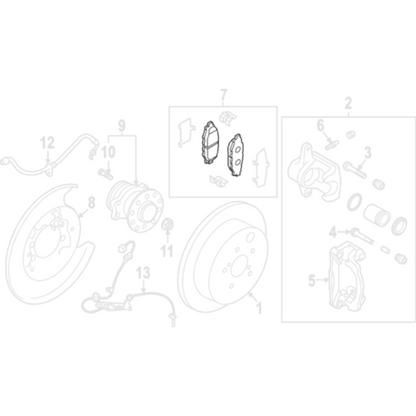 Genuine Toyota Rear Brake Pads - Toyota GR86 ZN8 FA24