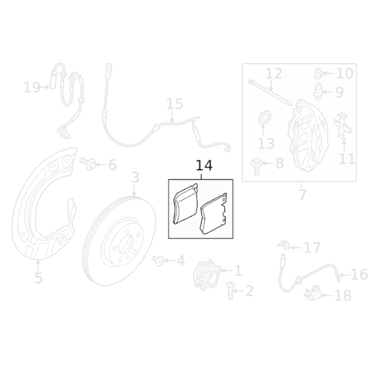 Plaquettes de frein avant d'origine Toyota – Toyota GR Supra A90 B58