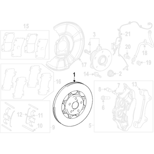 Genuine Toyota Front Brake Discs - Toyota GR Yaris G16E-GTS