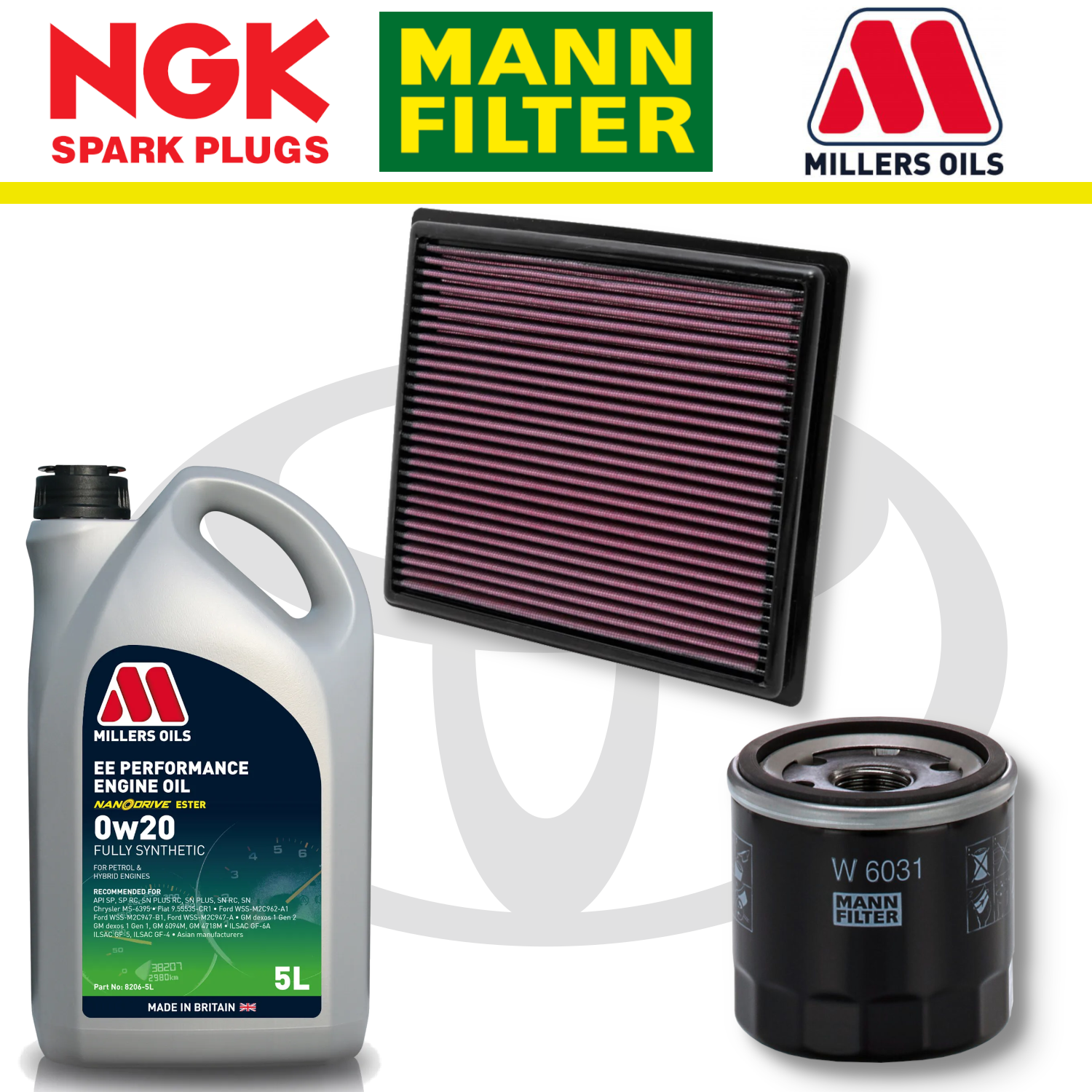 Toyota GR Yaris + Corolla G16E-GTS Home Service Pack - Millers Oil Premium