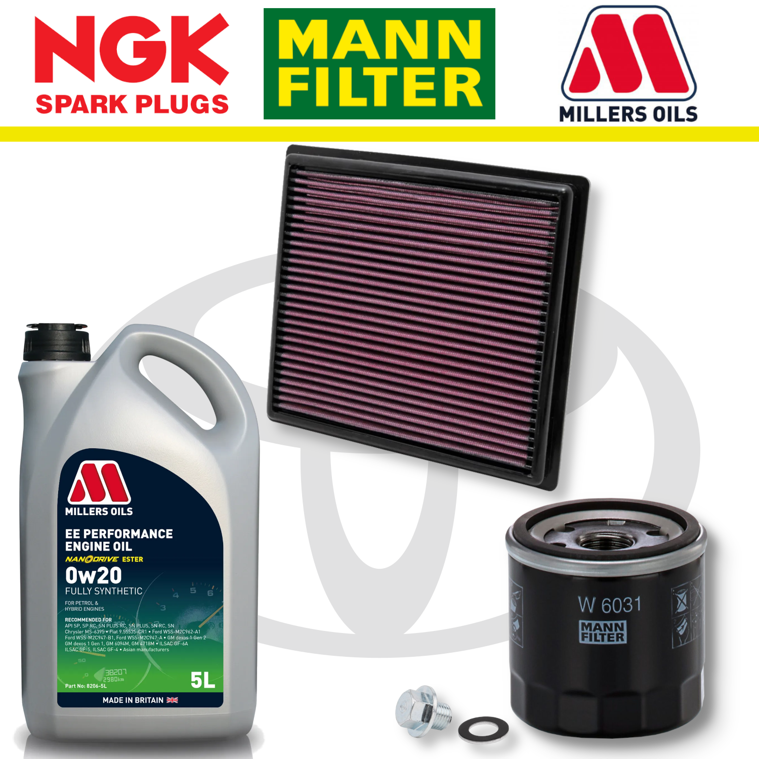 Pack d'entretien à domicile pour Toyota GR Supra B58 - Millers Oil Premium