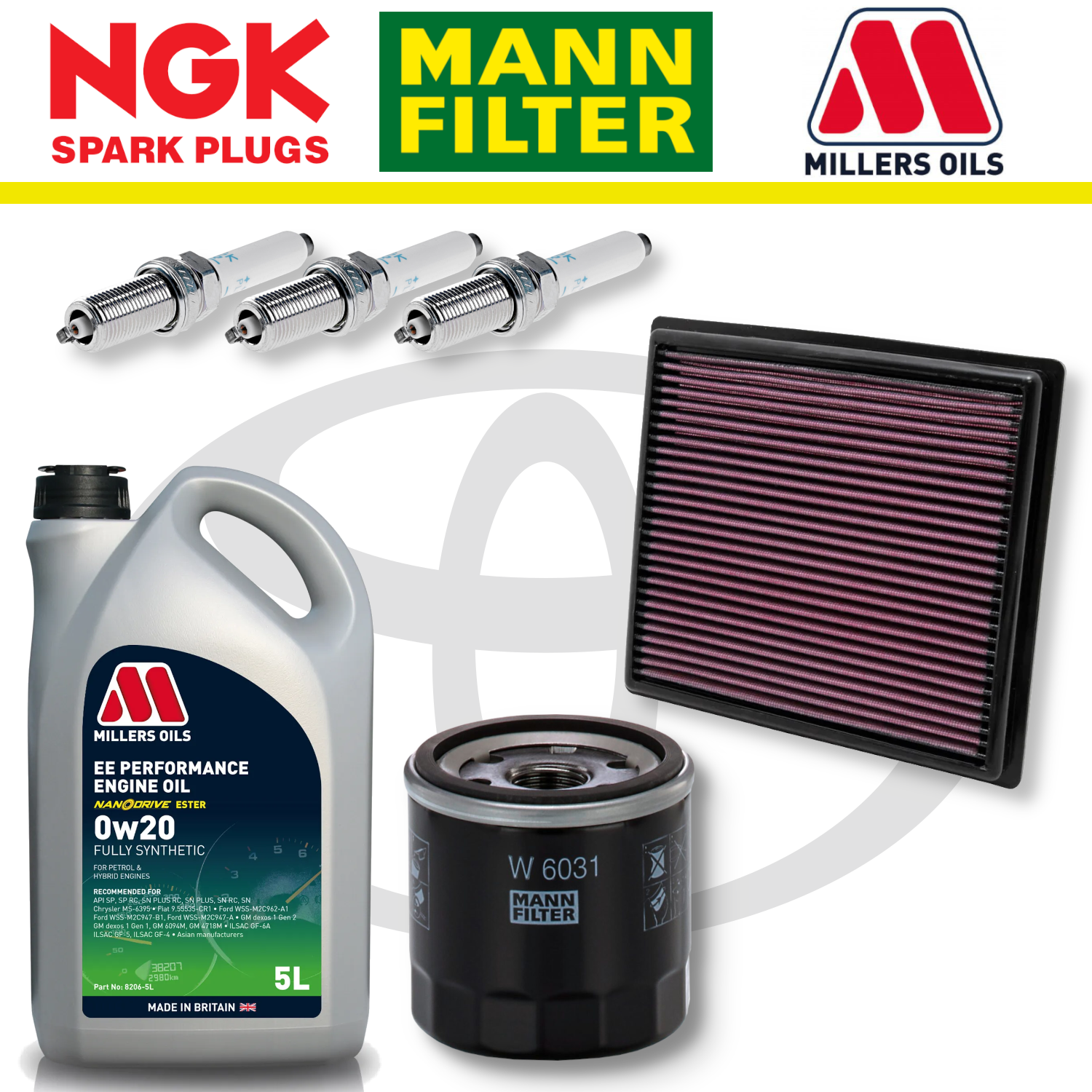 Toyota GR Yaris + Corolla G16E-GTS Home Service Pack - Millers Oil Premium