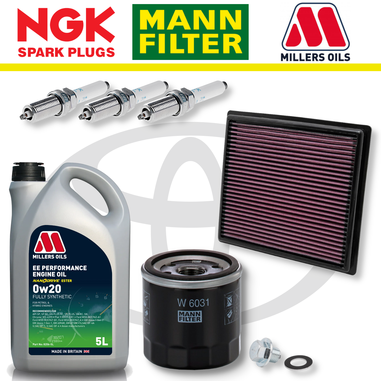 Pack d'entretien à domicile pour Toyota GR Supra B58 - Millers Oil Premium