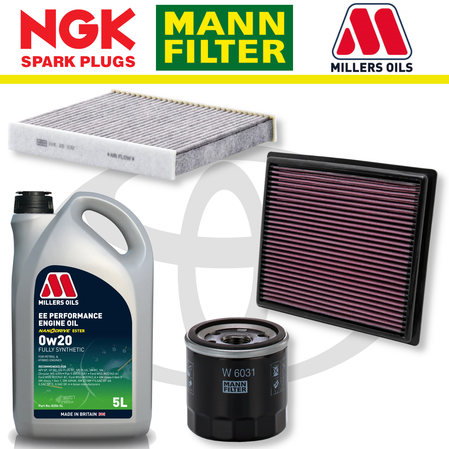 Toyota GR Yaris + Corolla G16E-GTS Home Service Pack - Millers Oil Premium