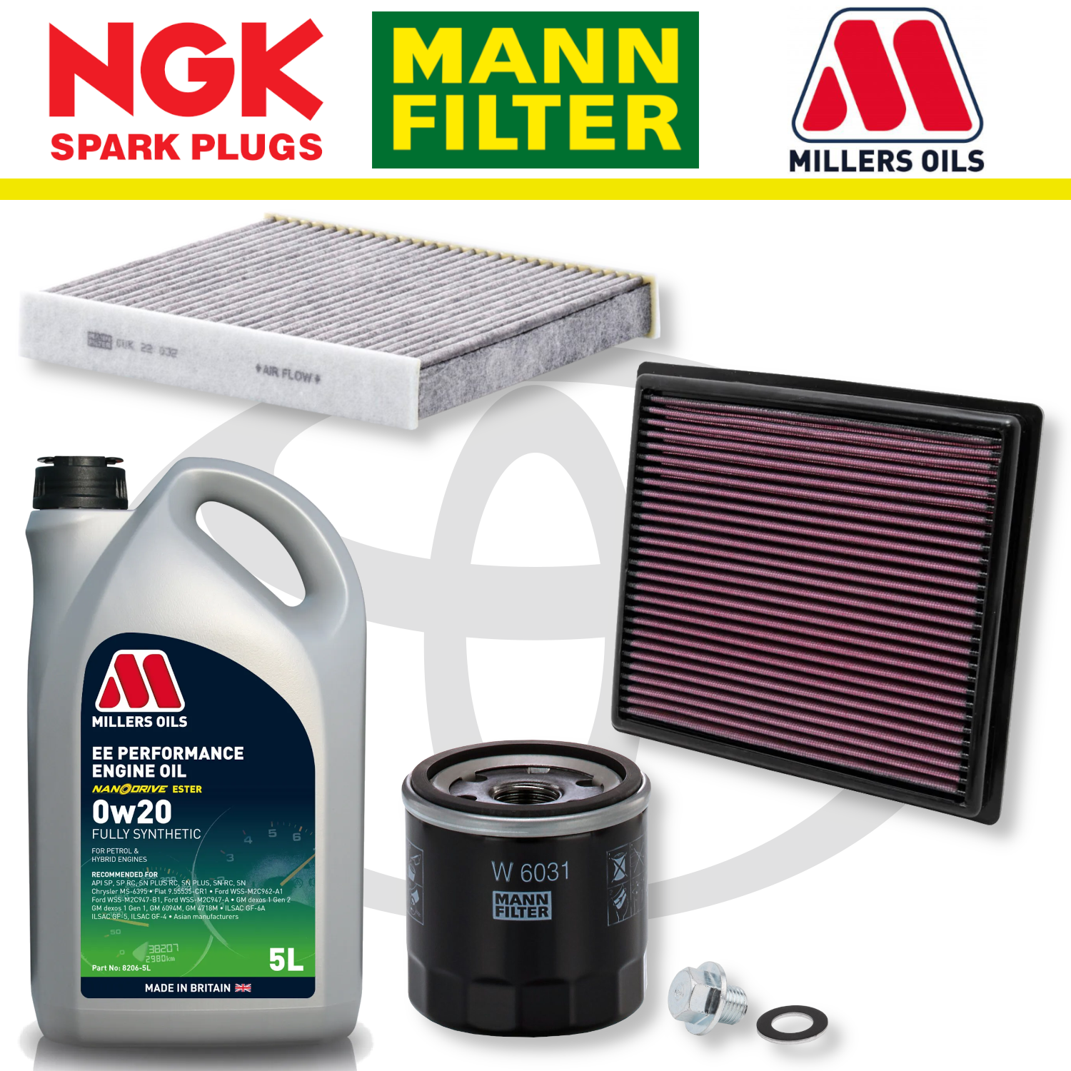 Pack d'entretien à domicile pour Toyota GR Supra B58 - Millers Oil Premium