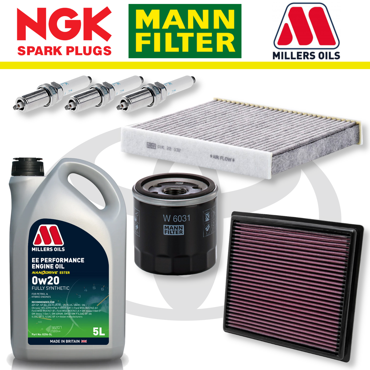 Toyota GR Yaris + Corolla G16E-GTS Home Service Pack - Millers Oil Premium