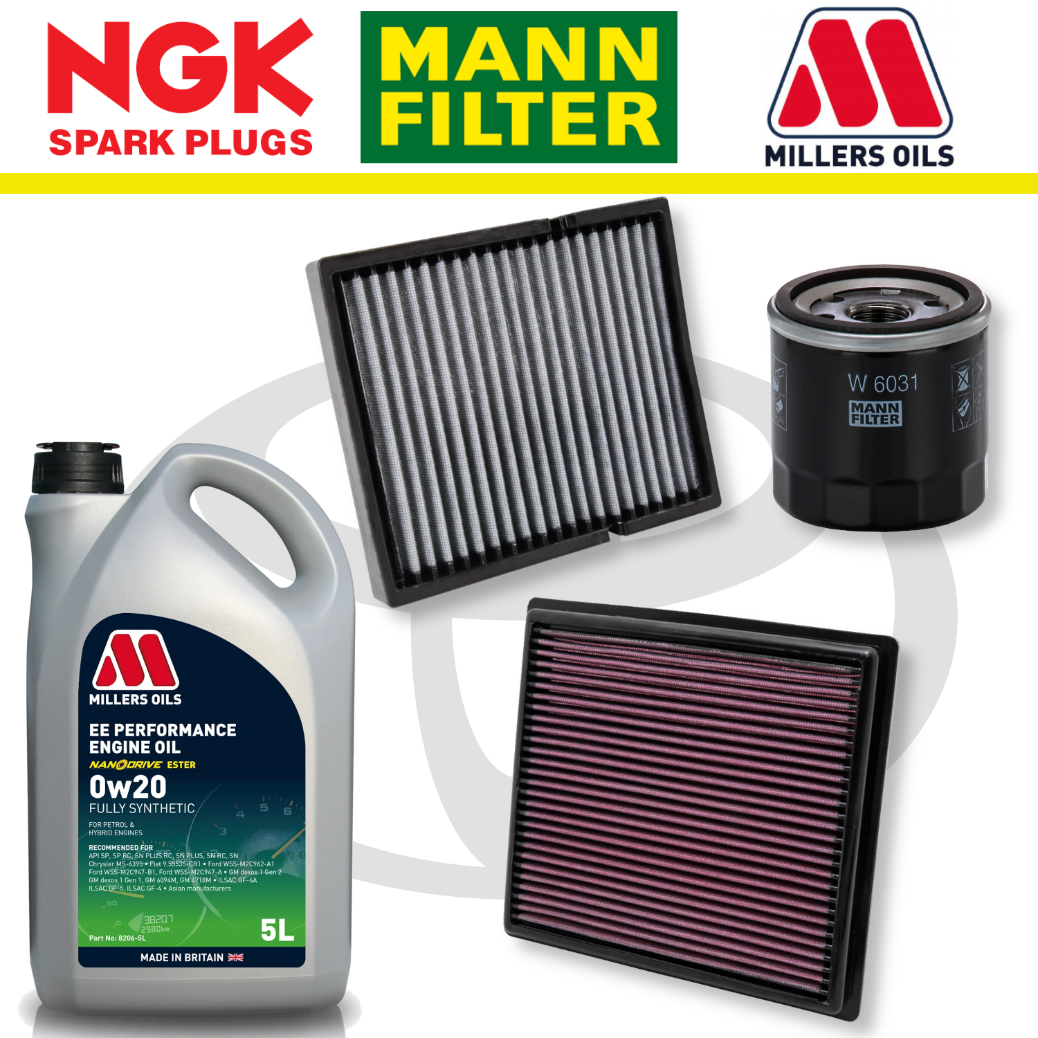 Toyota GR Yaris + Corolla G16E-GTS Home Service Pack - Millers Oil Premium