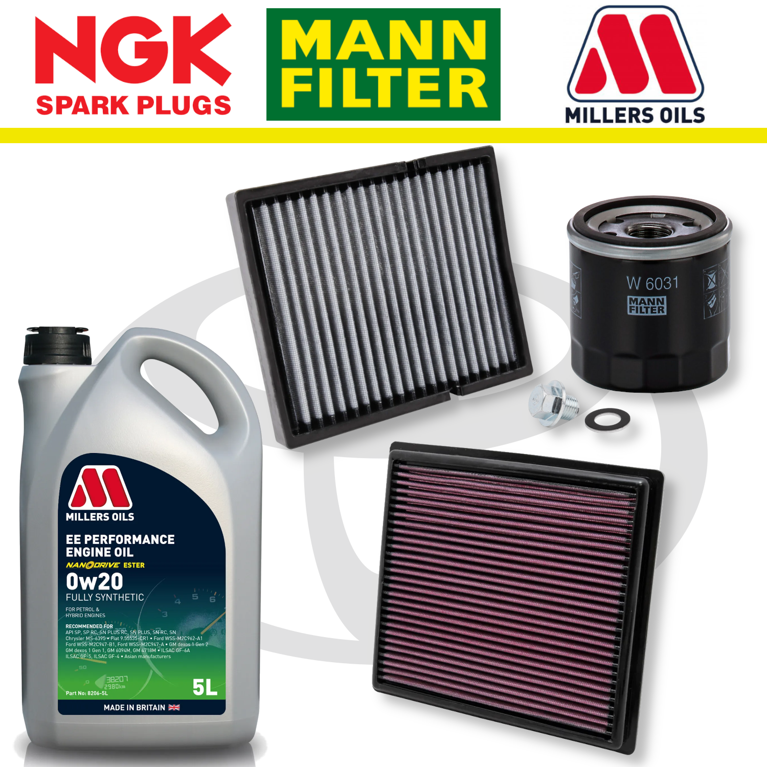Pack d'entretien à domicile pour Toyota GR Supra B58 - Millers Oil Premium