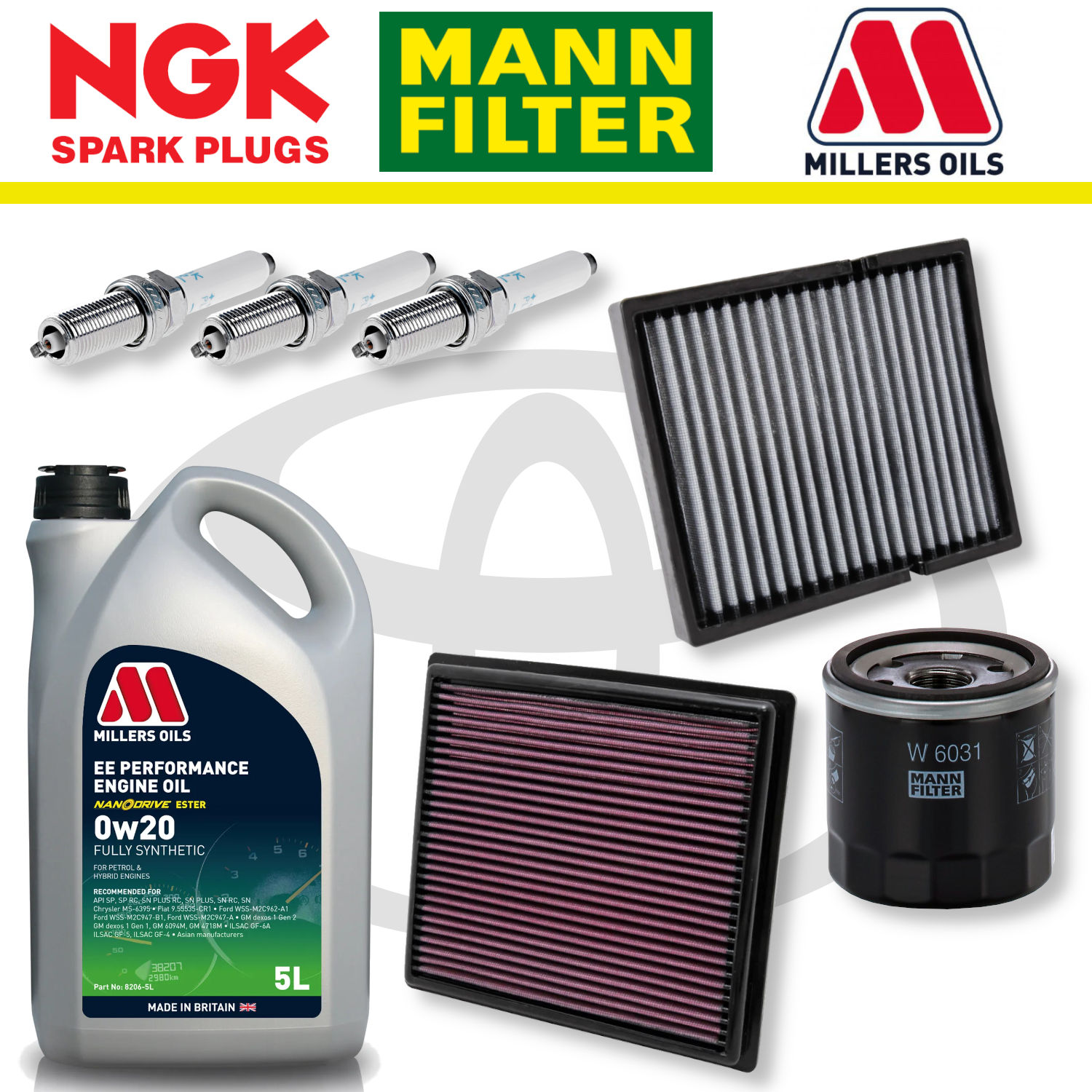 Toyota GR Yaris + Corolla G16E-GTS Home Service Pack - Millers Oil Premium