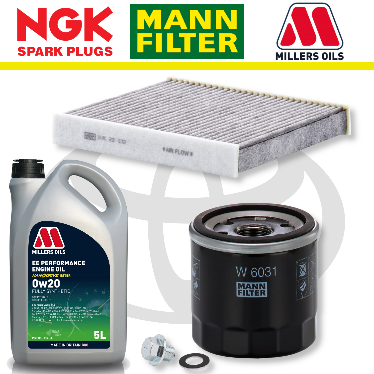 Pack d'entretien à domicile pour Toyota GR Supra B58 - Millers Oil Premium