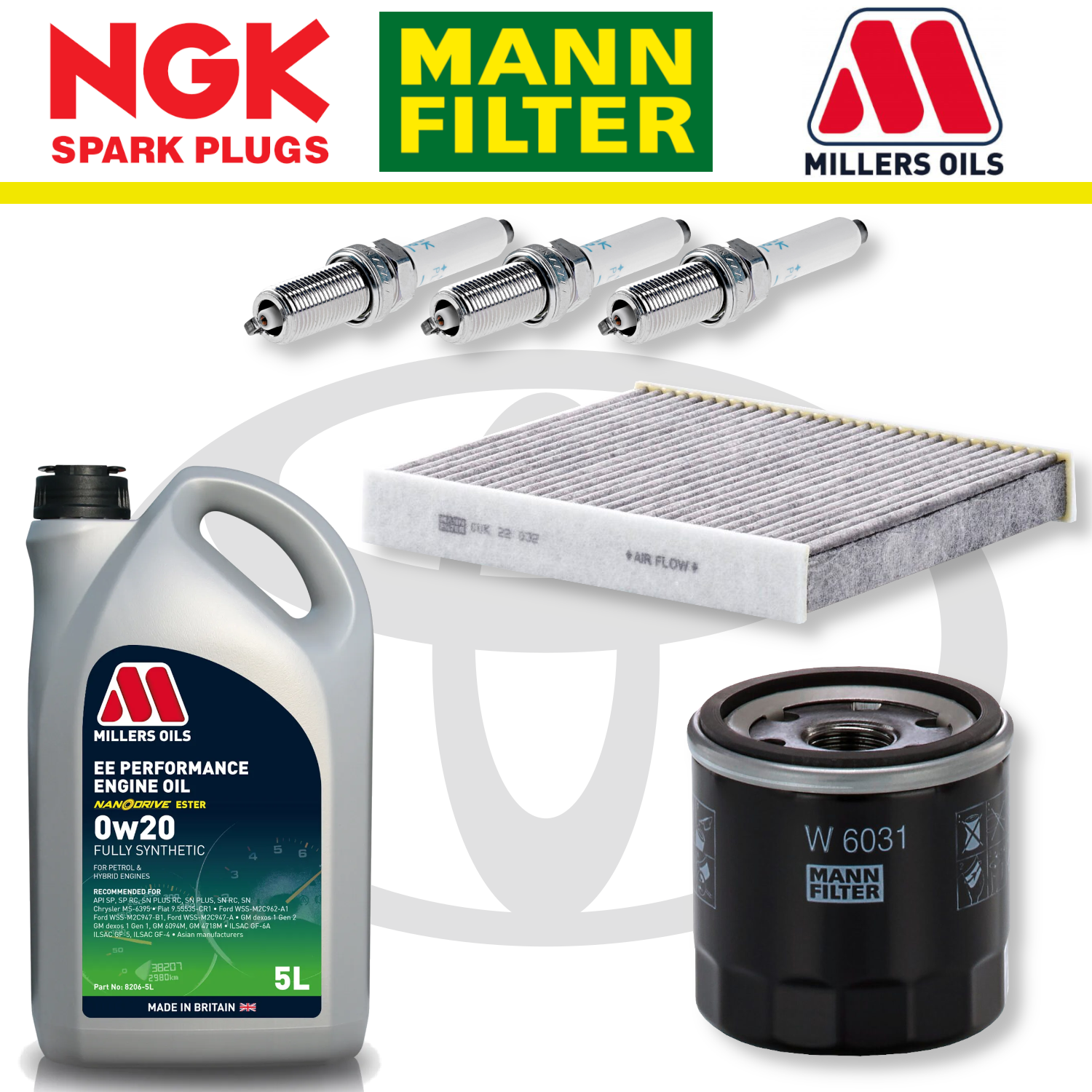 Toyota GR Yaris + Corolla G16E-GTS Home Service Pack - Millers Oil Premium