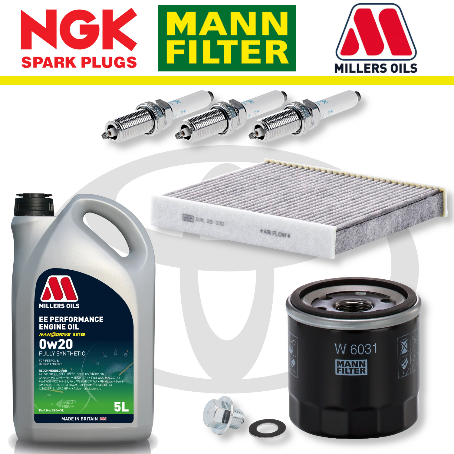 Pack d'entretien à domicile pour Toyota GR Supra B58 - Millers Oil Premium