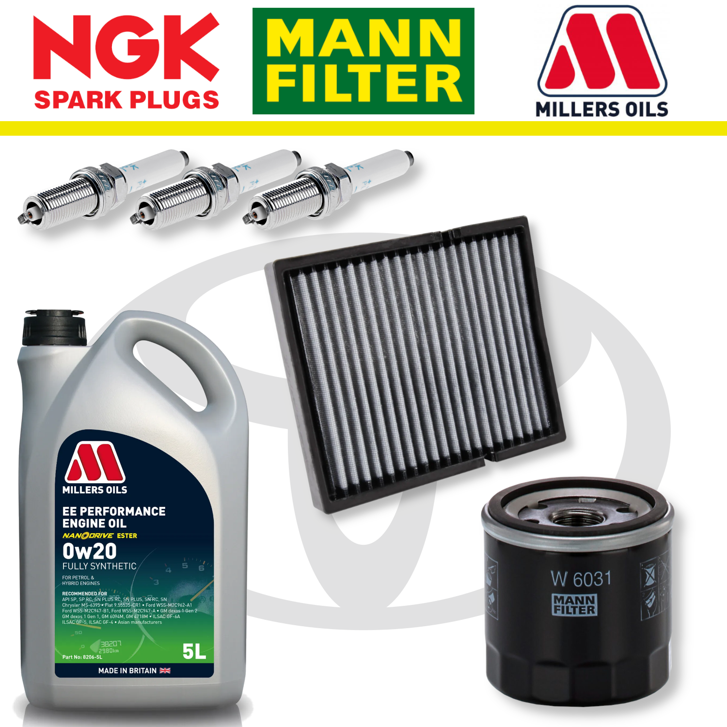 Toyota GR Yaris + Corolla G16E-GTS Home Service Pack - Millers Oil Premium