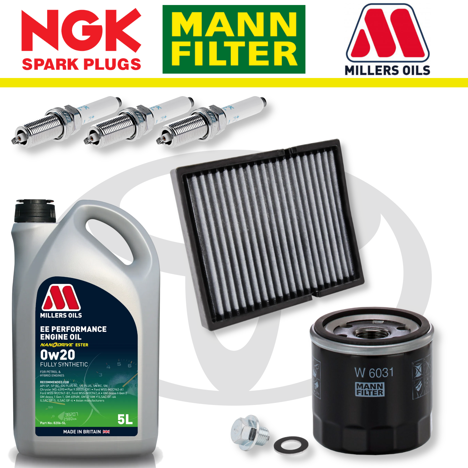 Pack d'entretien à domicile pour Toyota GR Supra B58 - Millers Oil Premium