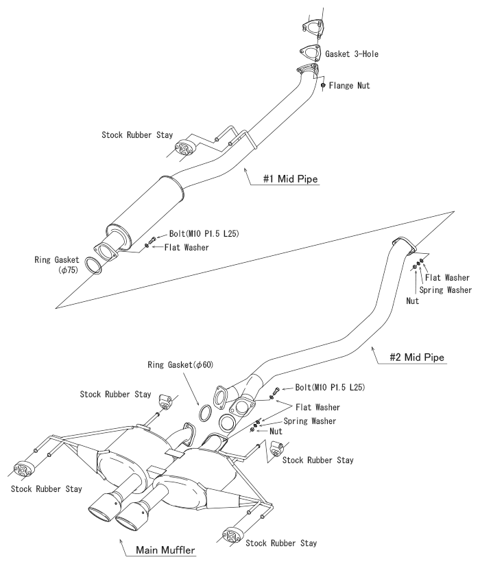 HKS LEGAMAX Sports Exhaust System - Honda Civic Type R FL5