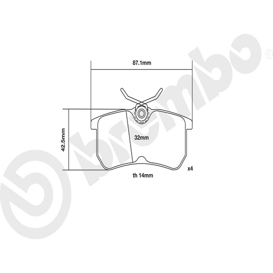 Brembo Sport HP2000 Rear Brake Pads - 07.B315.94 - Ford Fiesta ST Mk7