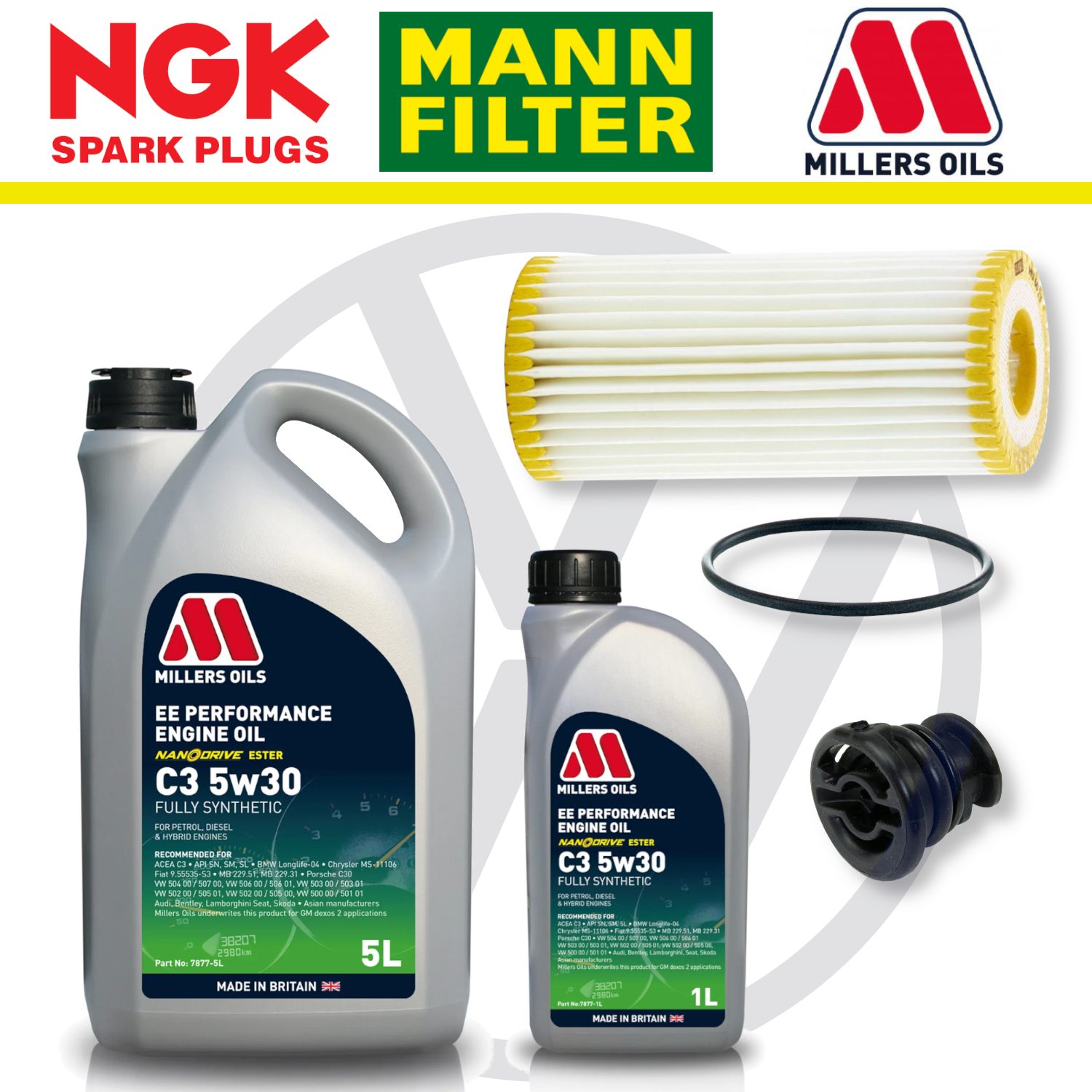 VW Golf Mk7 GTI R EA888 Home Service Pack - Millers Oil Premium
