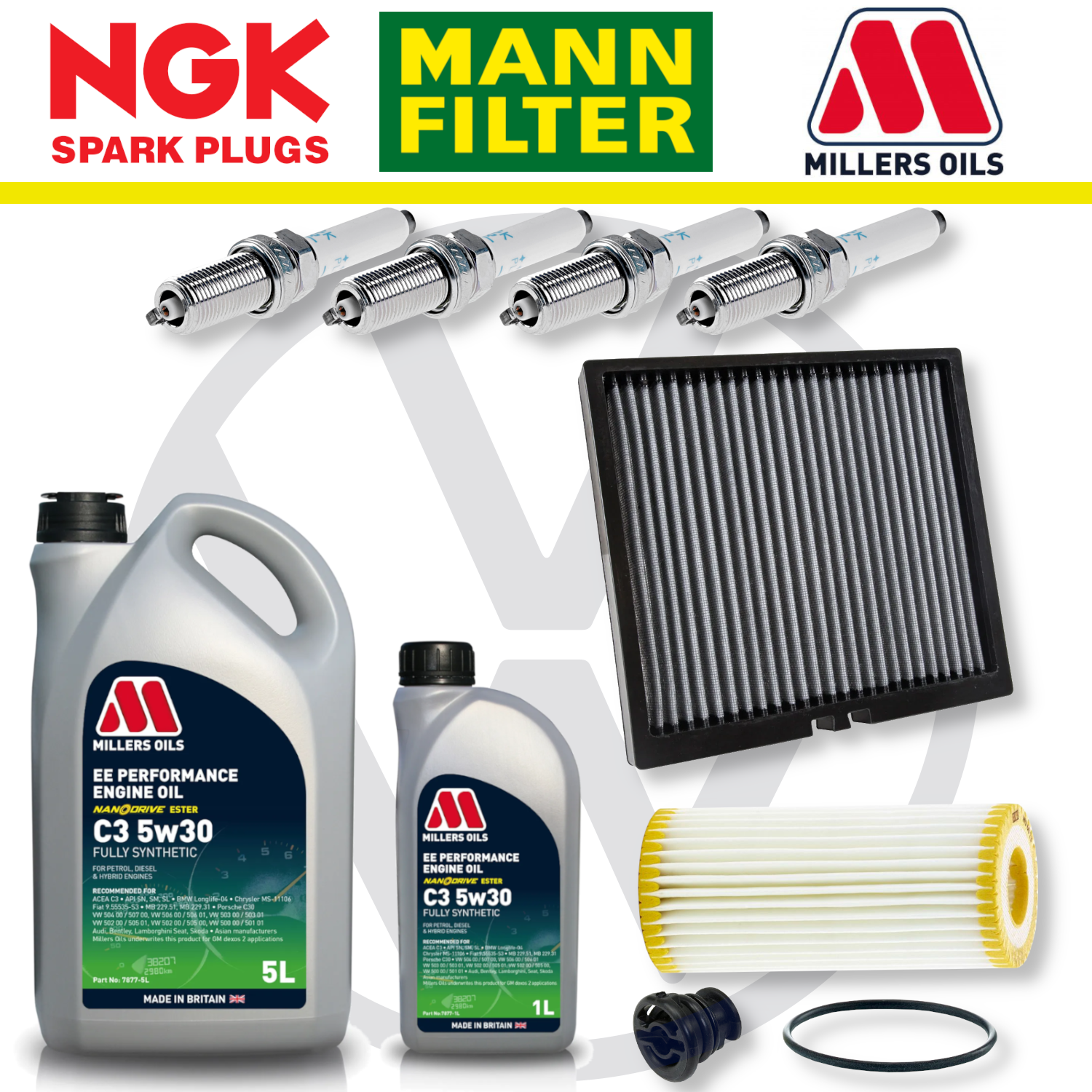 VW Golf Mk7 GTI R EA888 Home Service Pack - Millers Oil Premium