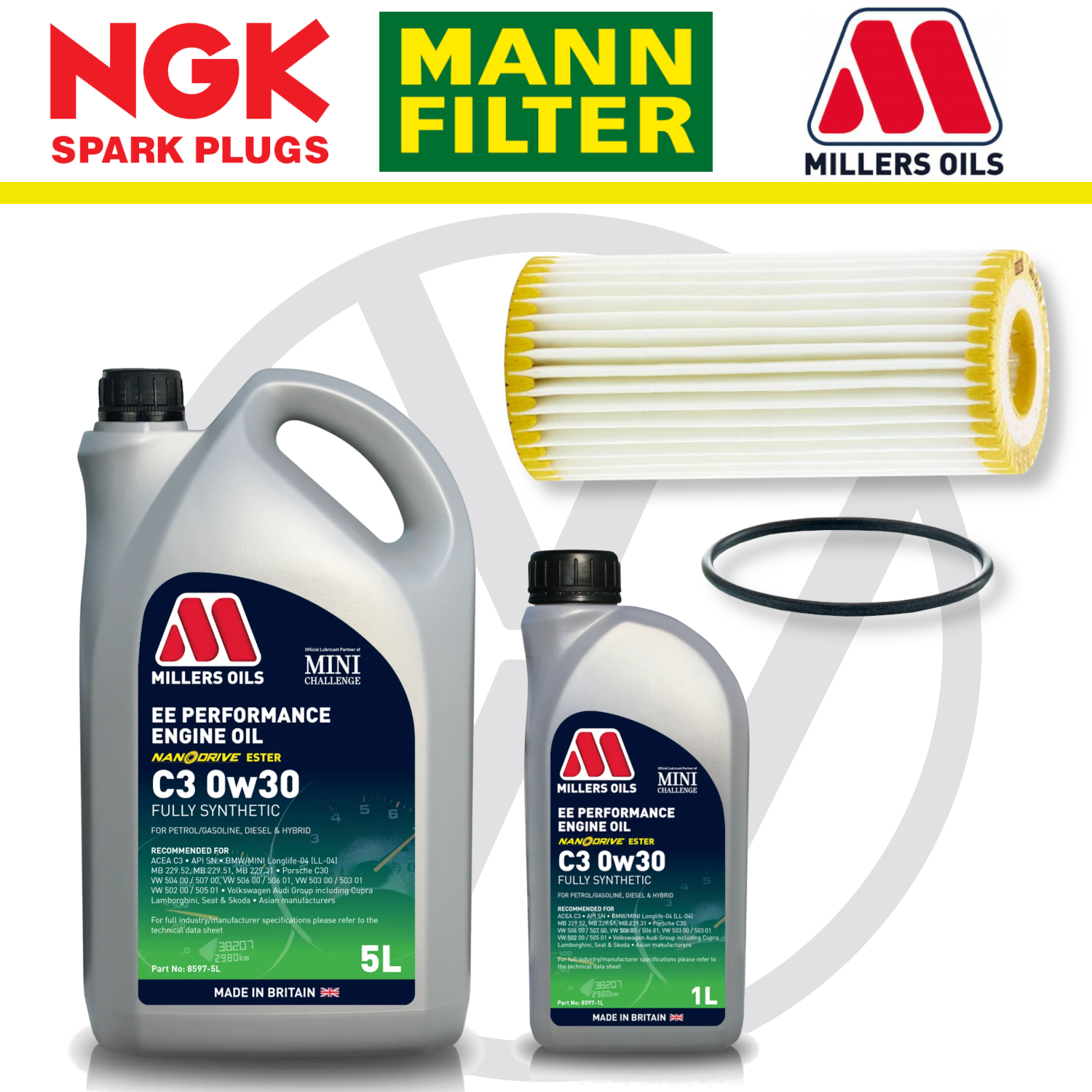 VW Golf Mk8 GTI Clubsport and R EA888 Gen 4 Home Service Pack - Millers Oil Premium