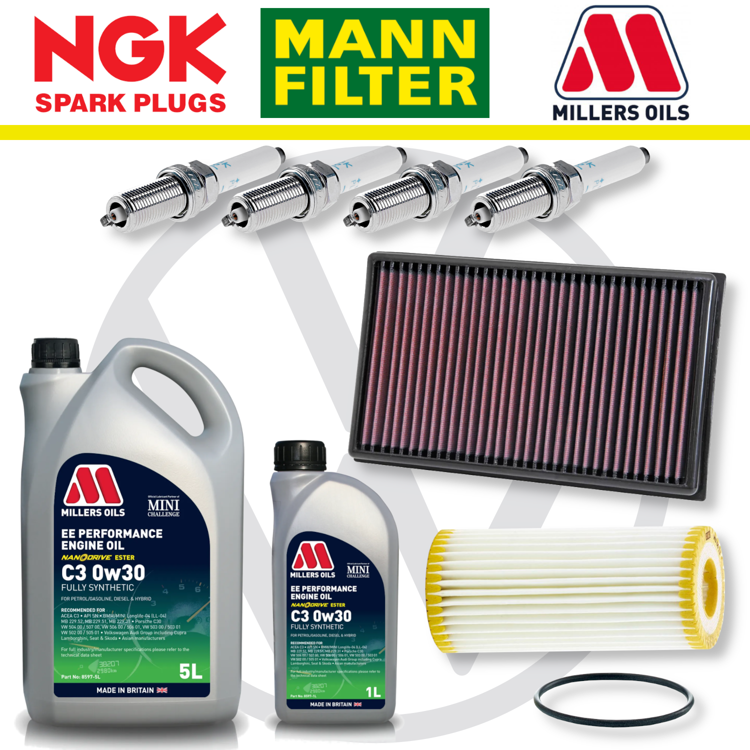 VW Golf Mk8 GTI Clubsport and R EA888 Gen 4 Home Service Pack - Millers Oil Premium