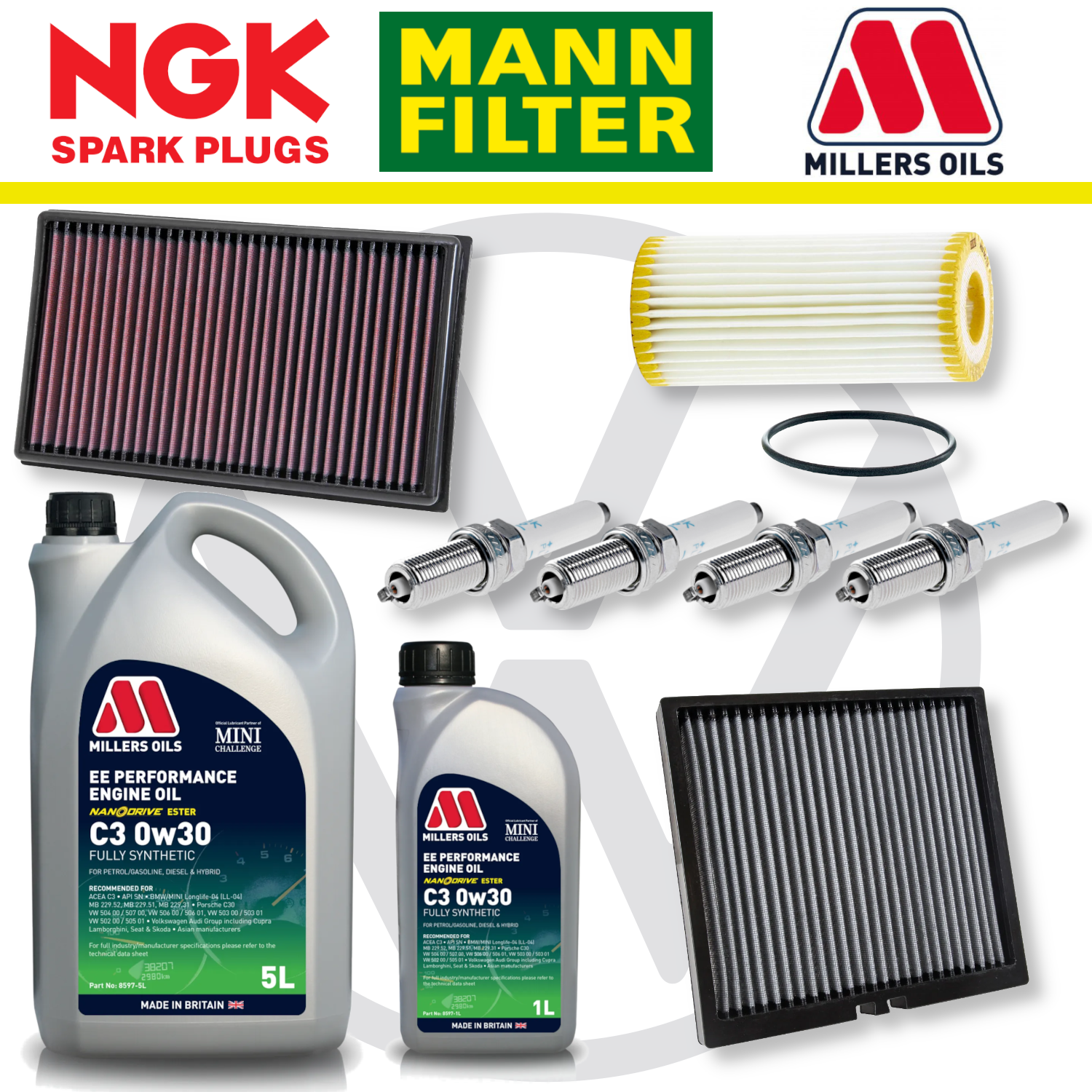 VW Golf Mk8 GTI Clubsport and R EA888 Gen 4 Home Service Pack - Millers Oil Premium