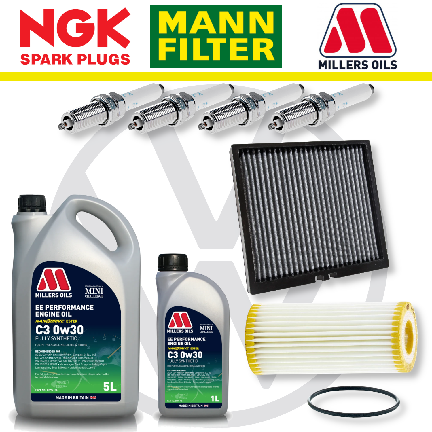 VW Golf Mk8 GTI Clubsport and R EA888 Gen 4 Home Service Pack - Millers Oil Premium