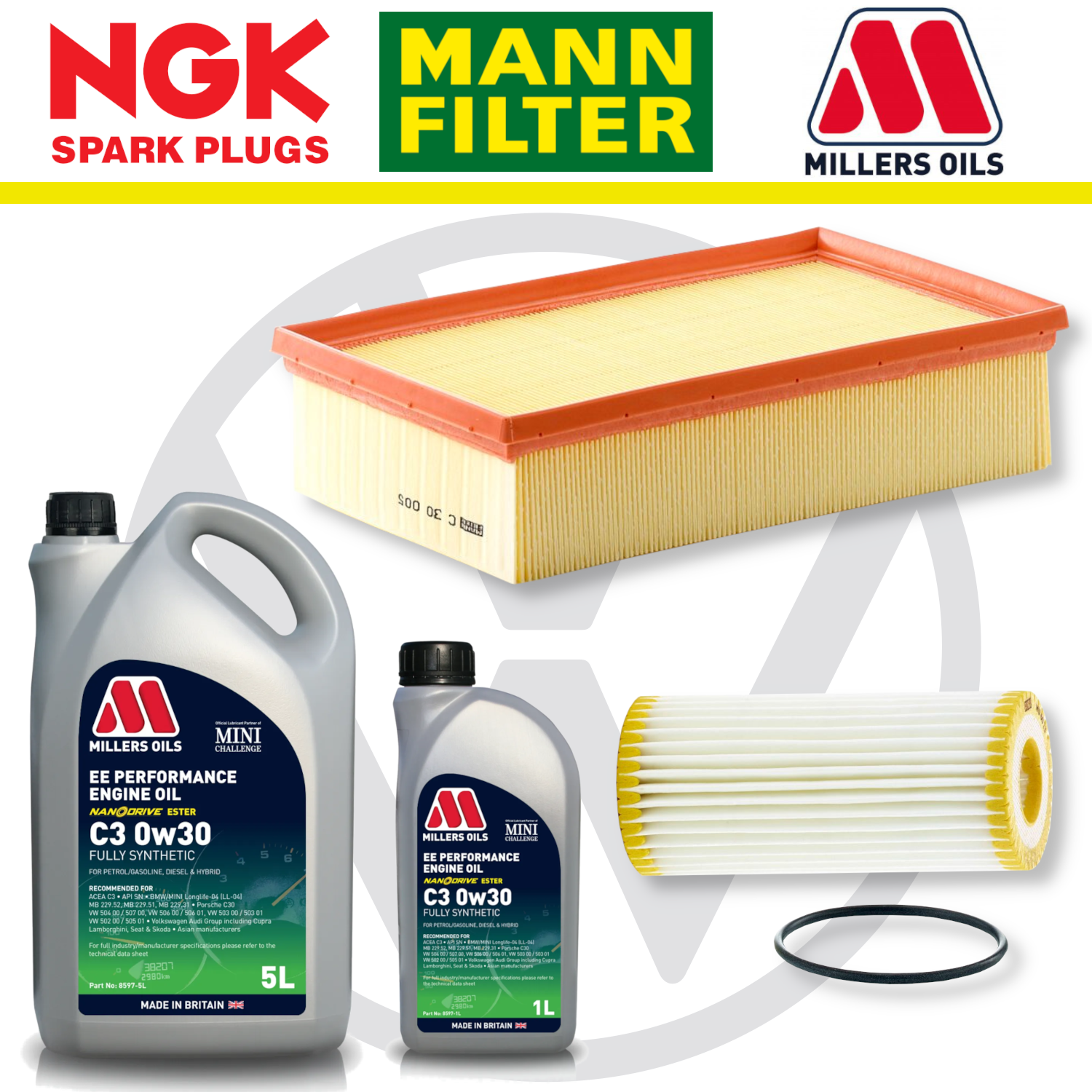 VW Golf Mk8 GTI Clubsport and R EA888 Gen 4 Home Service Pack - Millers Oil Premium