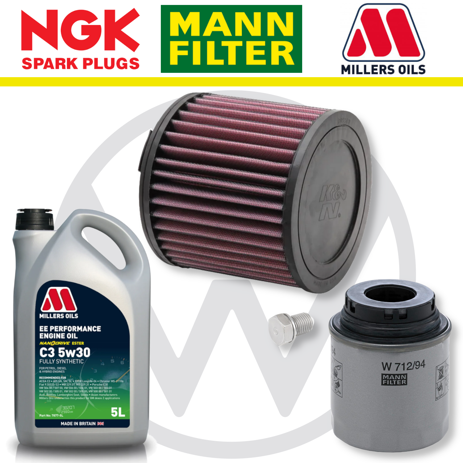 Paquete de servicio a domicilio para VW Polo Mk5 GTI 1.4 - Millers Oil Premium