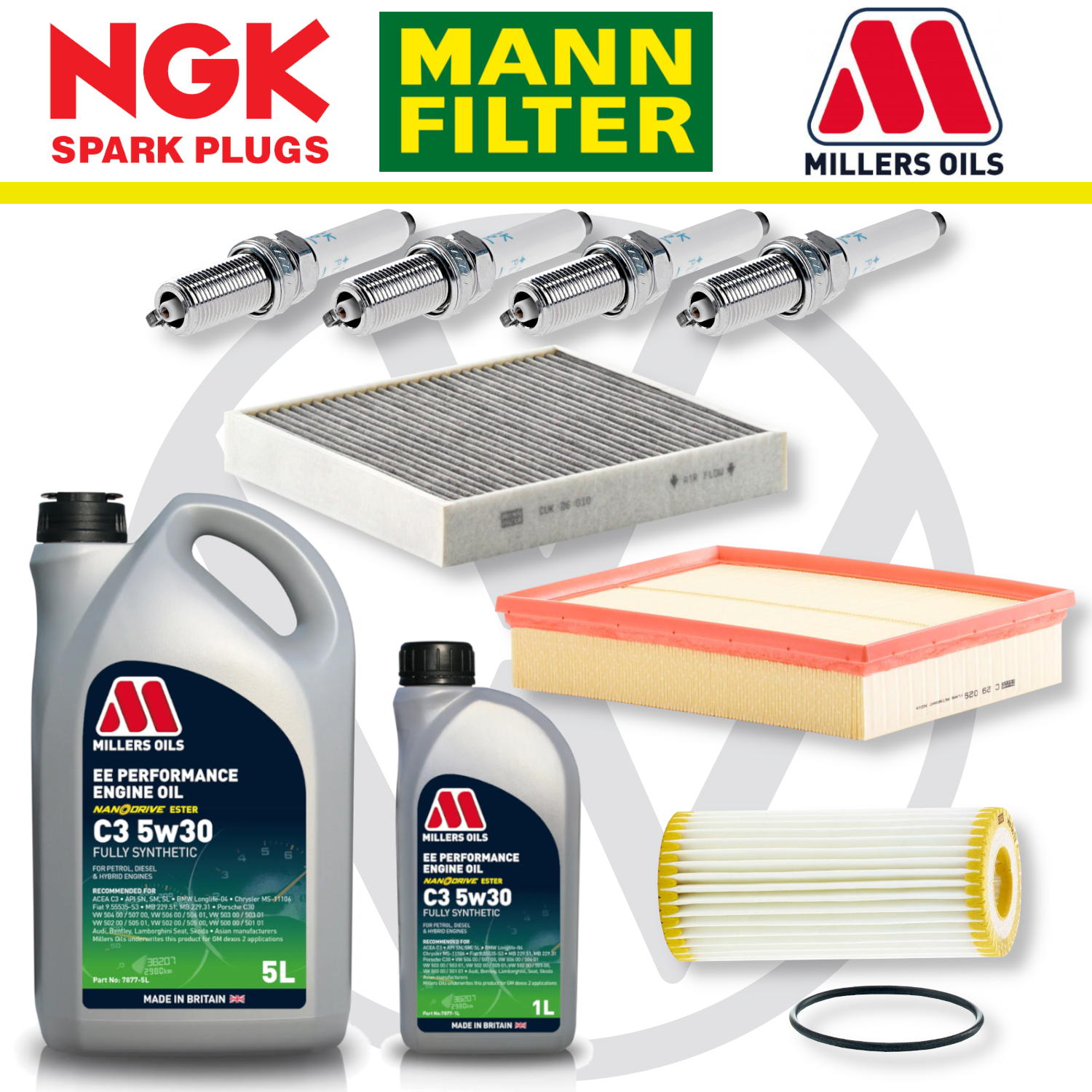 VW Polo Mk5 GTI 1.8 Home Service Pack - Millers Oil Premium