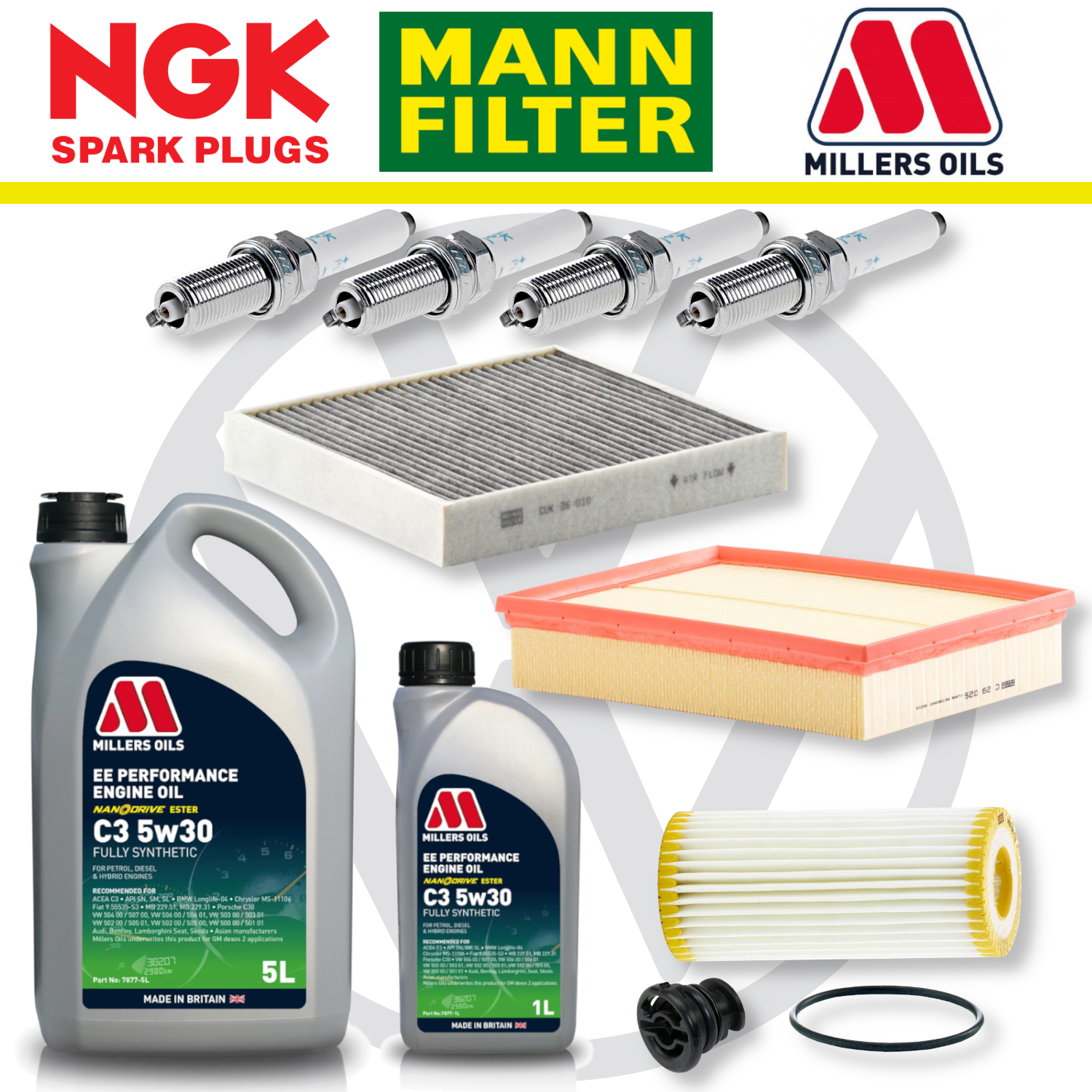 VW Polo Mk5 GTI 6C 1.8 Home Service Pack - Millers Oil Premium