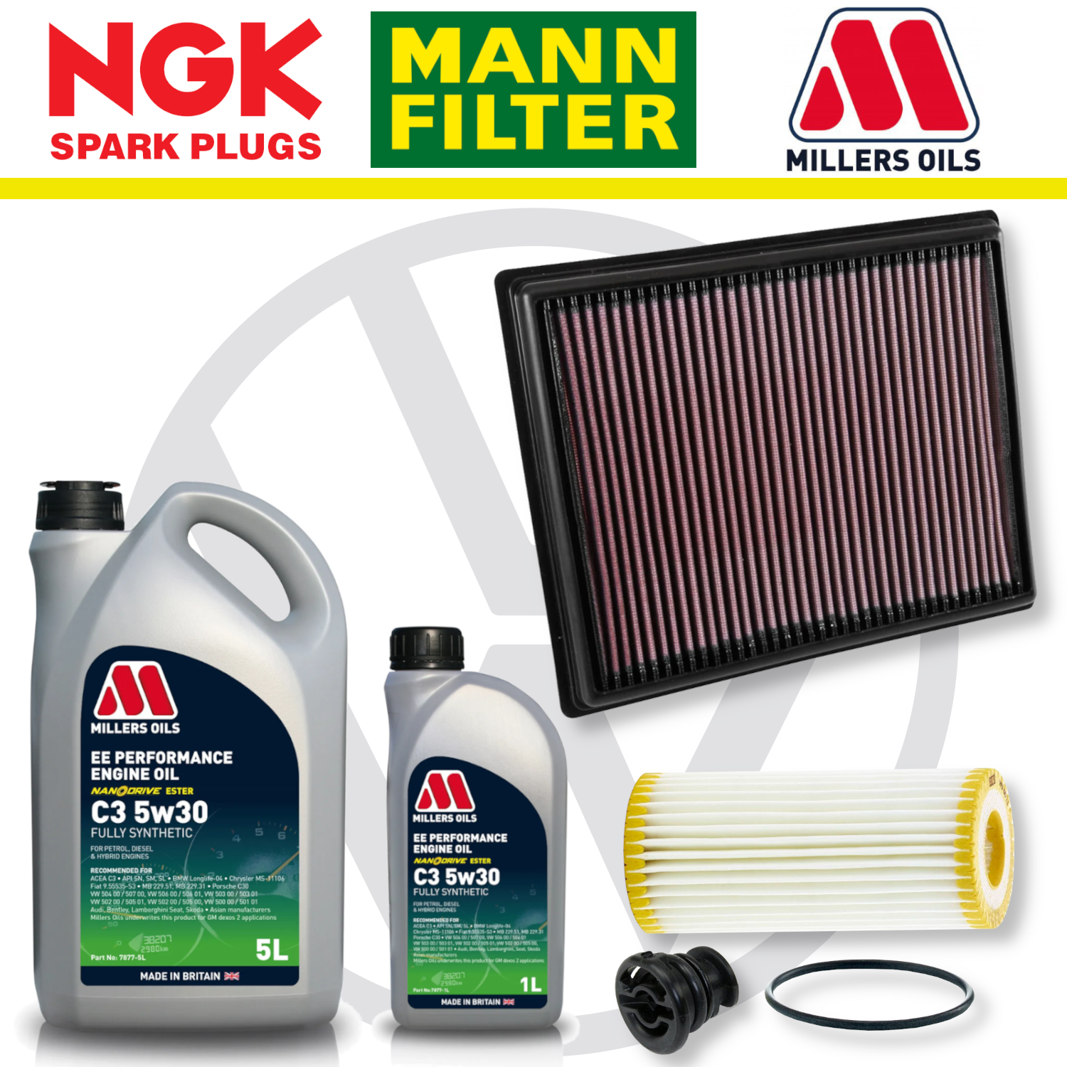 VW Polo Mk5 GTI 6C 1.8 Home Service Pack - Millers Oil Premium