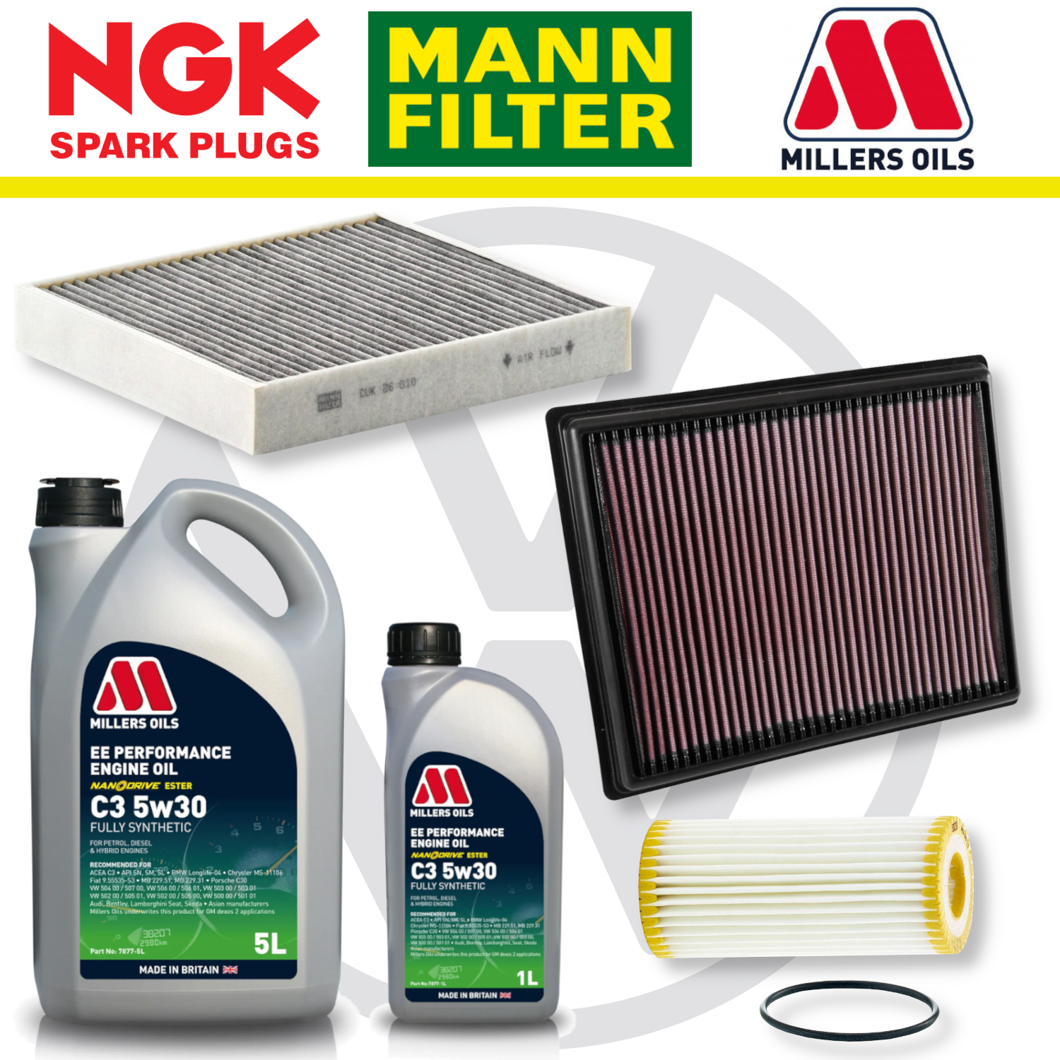 VW Polo Mk5 GTI 1.8 Home Service Pack - Millers Oil Premium