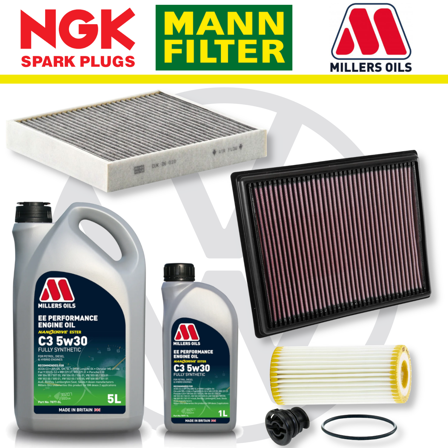 VW Polo Mk5 GTI 6C 1.8 Home Service Pack - Millers Oil Premium