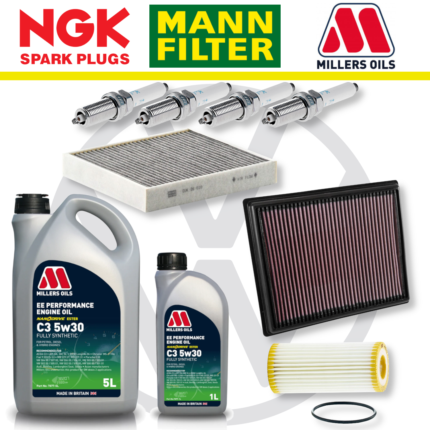 VW Polo Mk5 GTI 1.8 Home Service Pack - Millers Oil Premium