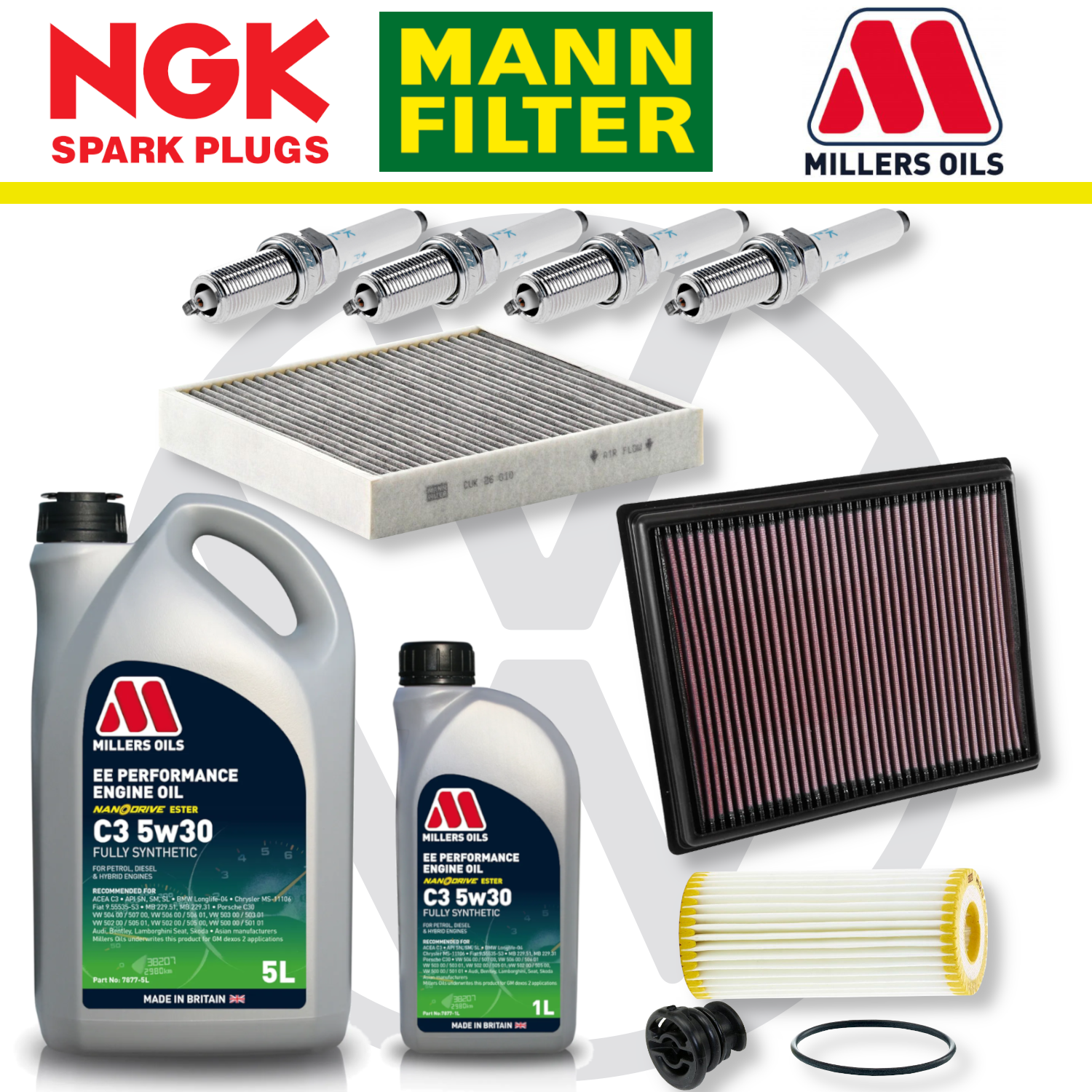 VW Polo Mk5 GTI 6C 1.8 Home Service Pack - Millers Oil Premium