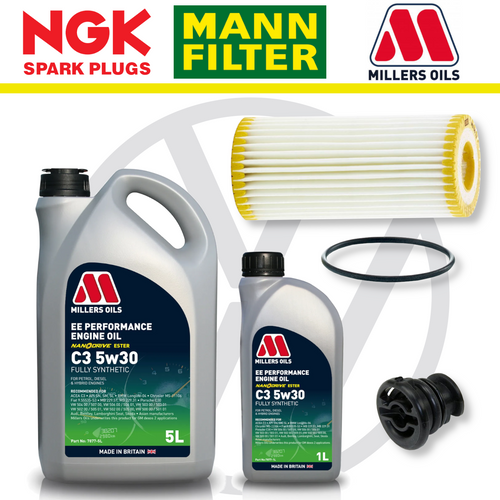 Kit d'entretien à domicile pour VW Polo Mk5 GTI 6C 1.8 - Huile Millers Premium