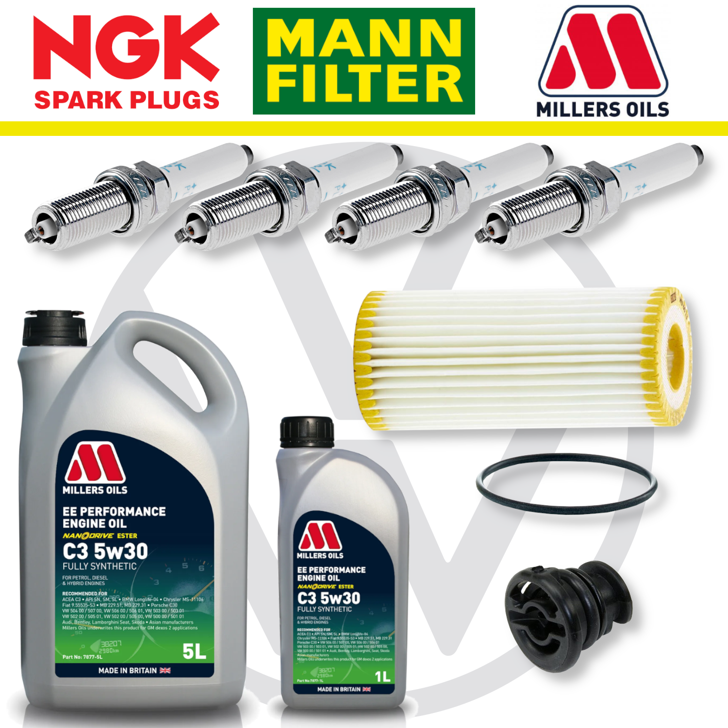 VW Polo Mk5 GTI 6C 1.8 Home Service Pack - Millers Oil Premium