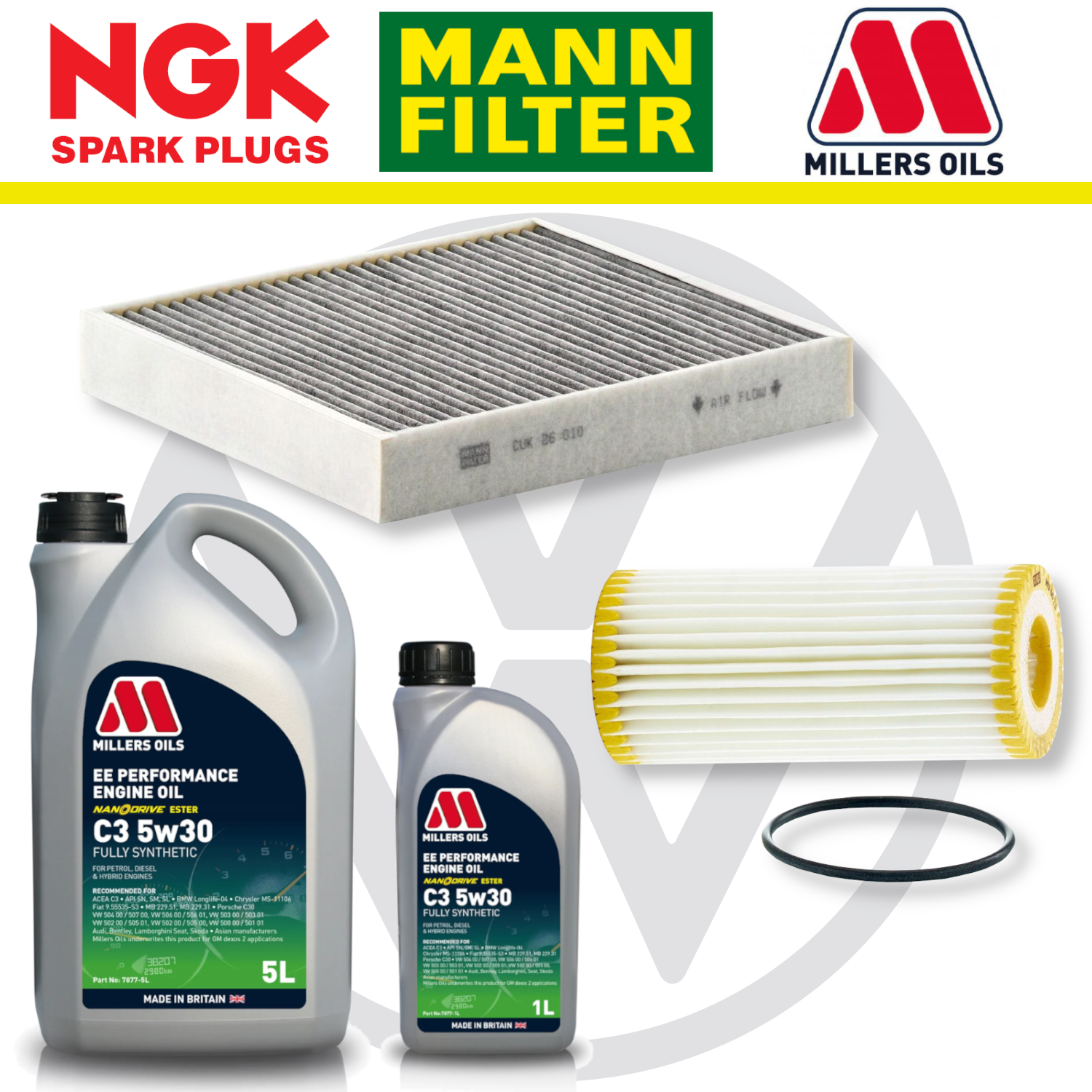 VW Polo Mk5 GTI 1.8 Home Service Pack - Millers Oil Premium