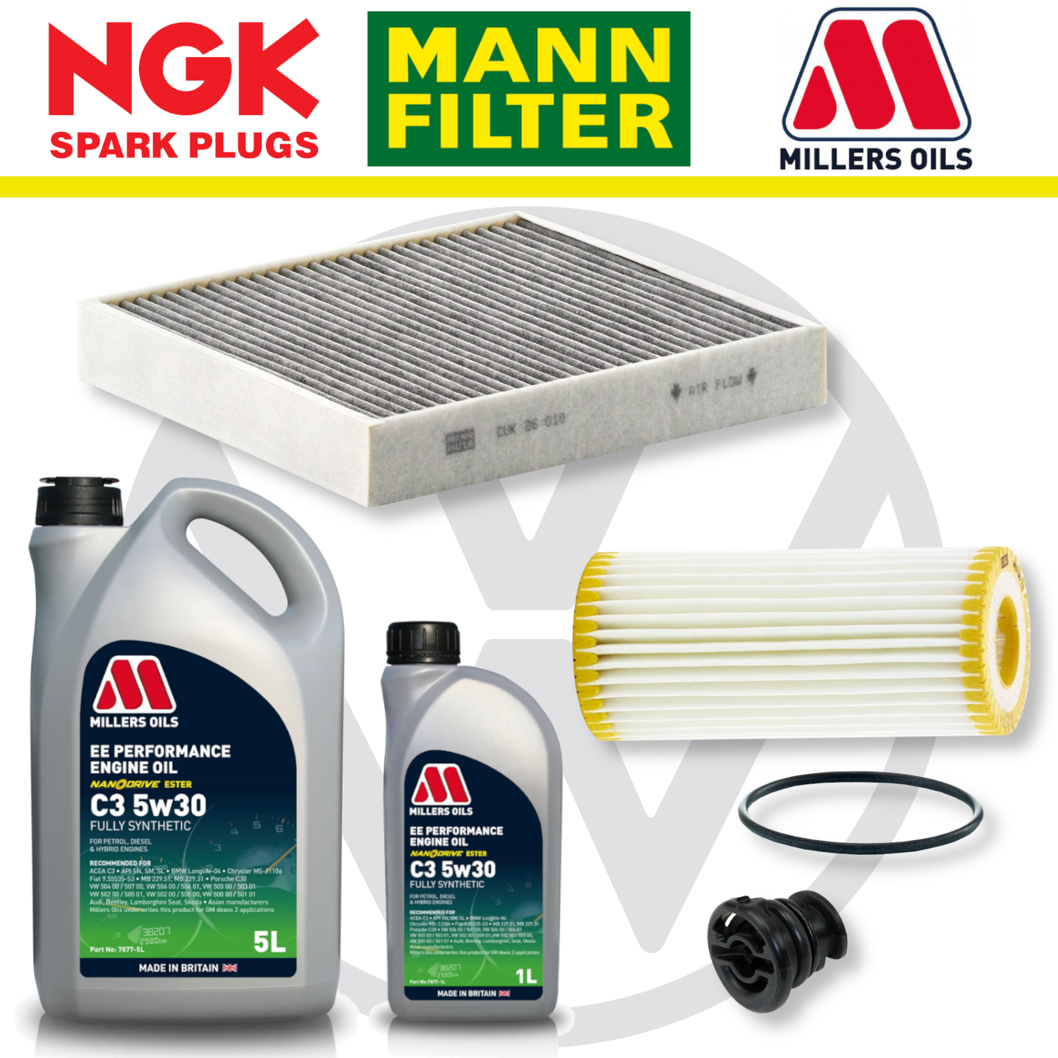 VW Polo Mk5 GTI 6C 1.8 Home Service Pack - Millers Oil Premium