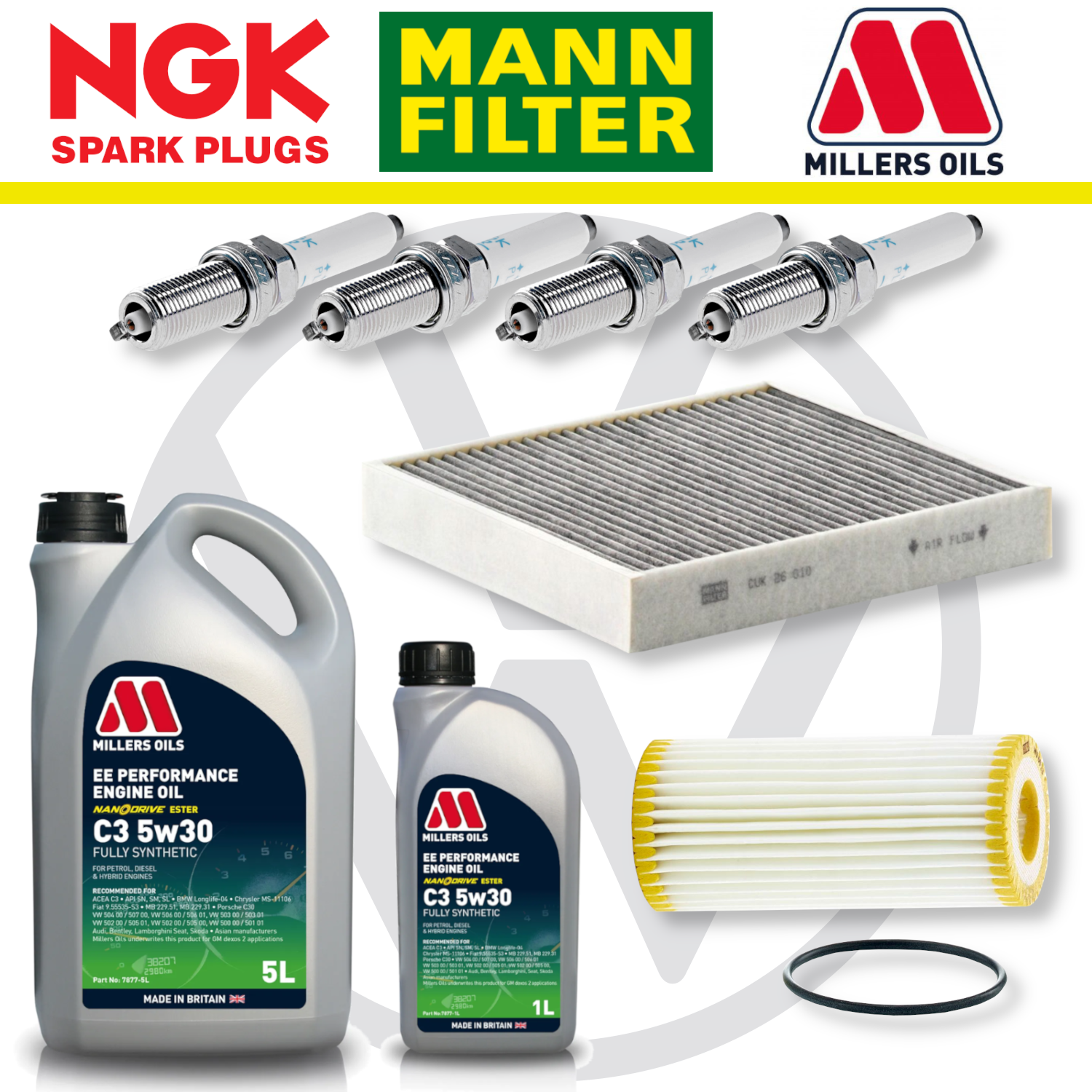 VW Polo Mk5 GTI 1.8 Home Service Pack - Millers Oil Premium