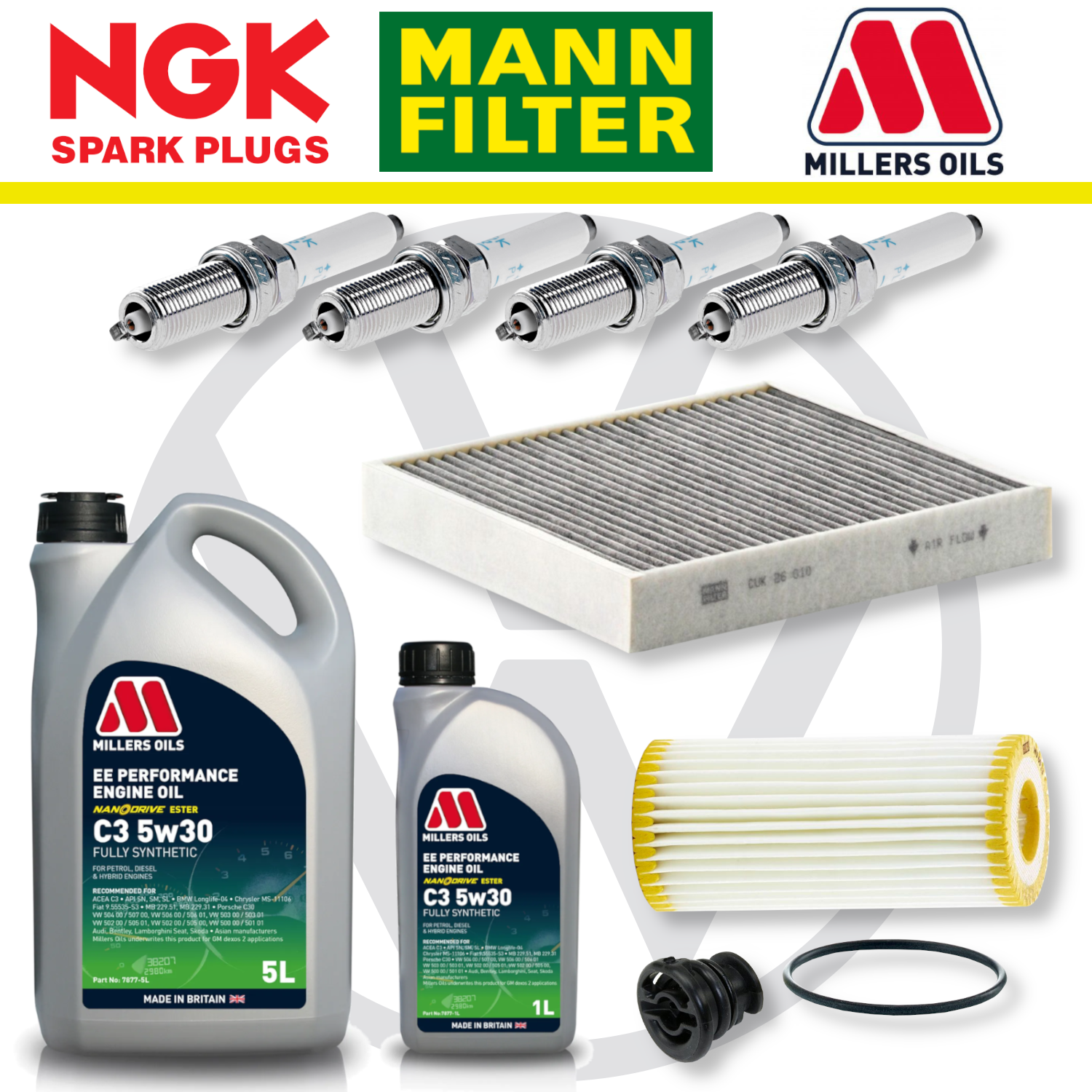 VW Polo Mk5 GTI 6C 1.8 Home Service Pack - Millers Oil Premium