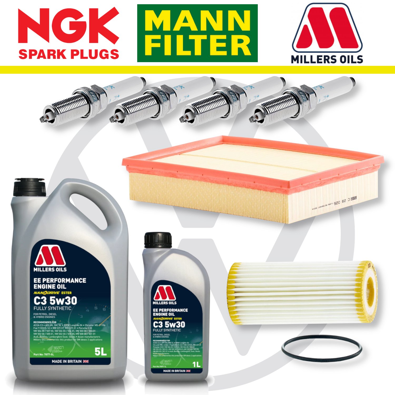 VW Polo Mk5 GTI 1.8 Home Service Pack - Millers Oil Premium